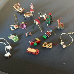 Bundle of Vintage Wood Ornaments